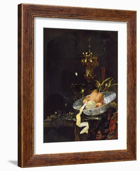 Still Life with an Oriental Rug, Early 1660s-Willem Kalf-Framed Giclee Print