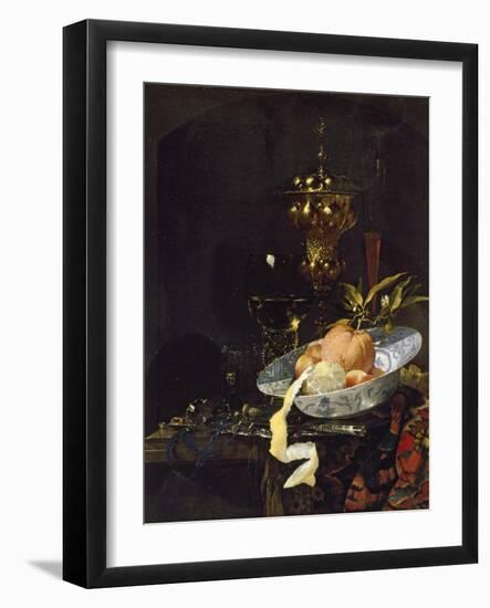 Still Life with an Oriental Rug, Early 1660s-Willem Kalf-Framed Giclee Print