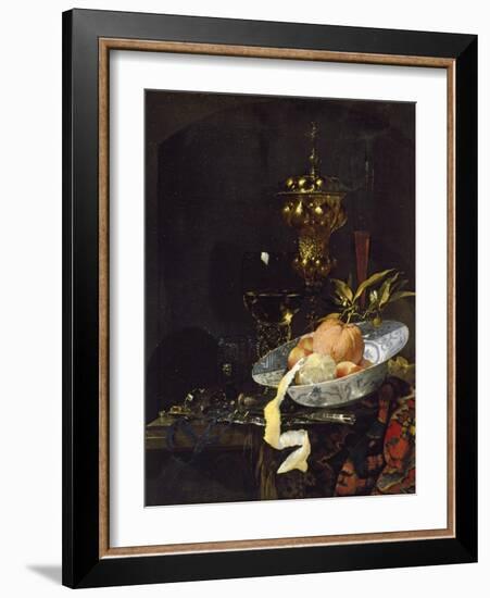 Still Life with an Oriental Rug, Early 1660s-Willem Kalf-Framed Giclee Print