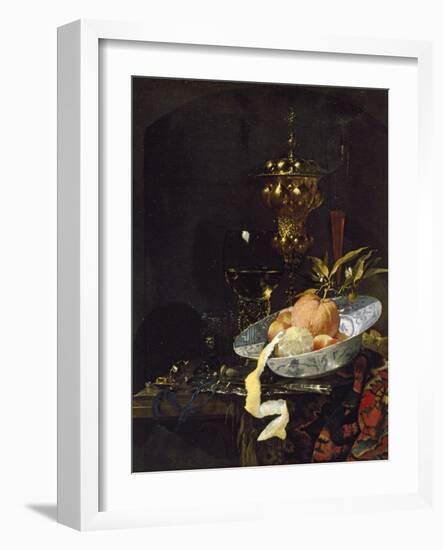 Still Life with an Oriental Rug, Early 1660s-Willem Kalf-Framed Giclee Print