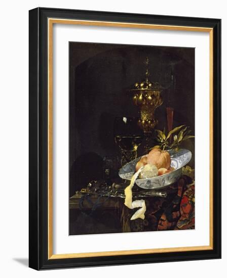 Still Life with an Oriental Rug, Early 1660s-Willem Kalf-Framed Giclee Print