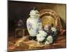 Still Life with an Urn and Mums-Eugene Henri Cauchois-Mounted Giclee Print