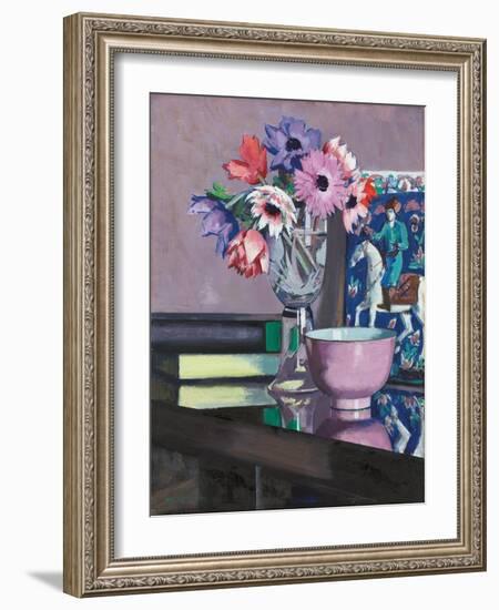 Still Life with Anemones, 1931 (Oil on Canvas)-Francis Campbell Boileau Cadell-Framed Giclee Print