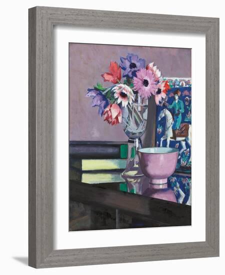 Still Life with Anemones, 1931 (Oil on Canvas)-Francis Campbell Boileau Cadell-Framed Giclee Print