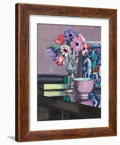 Still Life with Anemones, 1931 (Oil on Canvas)-Francis Campbell Boileau Cadell-Framed Giclee Print