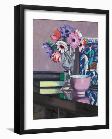 Still Life with Anemones, 1931 (Oil on Canvas)-Francis Campbell Boileau Cadell-Framed Giclee Print