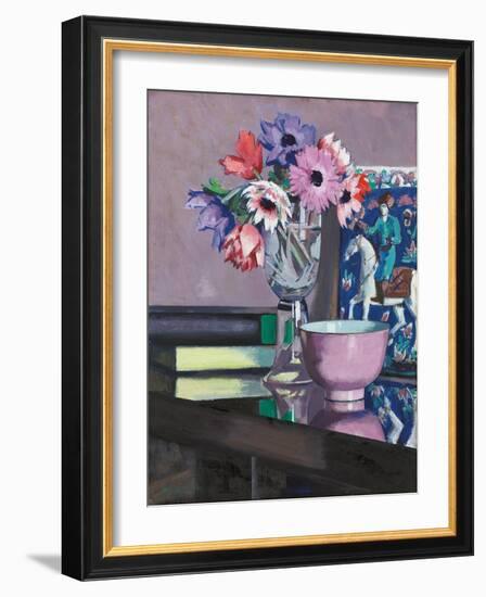 Still Life with Anemones, 1931 (Oil on Canvas)-Francis Campbell Boileau Cadell-Framed Giclee Print