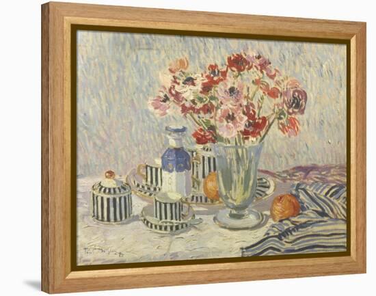 Still Life with Anemones-Paul Mathieu-Framed Premier Image Canvas