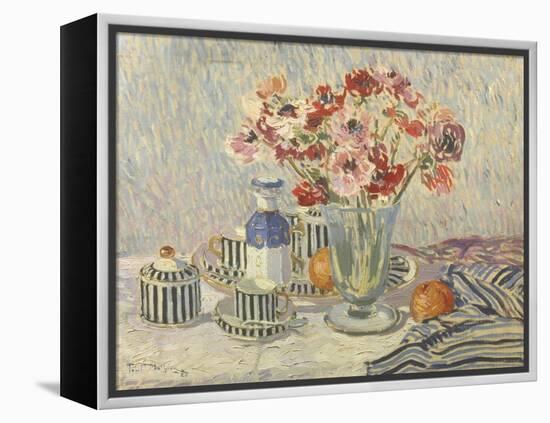 Still Life with Anemones-Paul Mathieu-Framed Premier Image Canvas