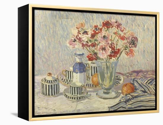 Still Life with Anemones-Paul Mathieu-Framed Premier Image Canvas