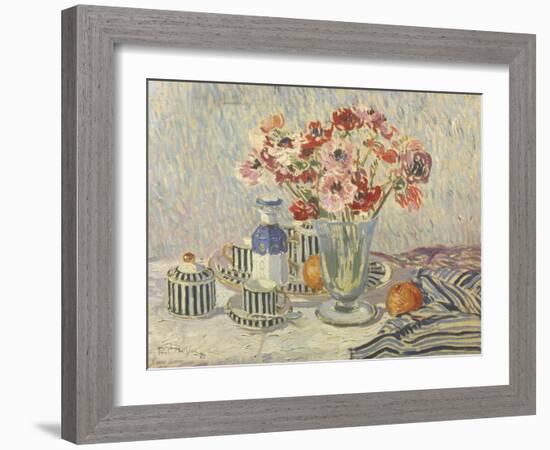 Still Life with Anemones-Paul Mathieu-Framed Giclee Print