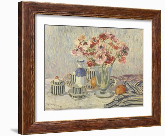 Still Life with Anemones-Paul Mathieu-Framed Giclee Print