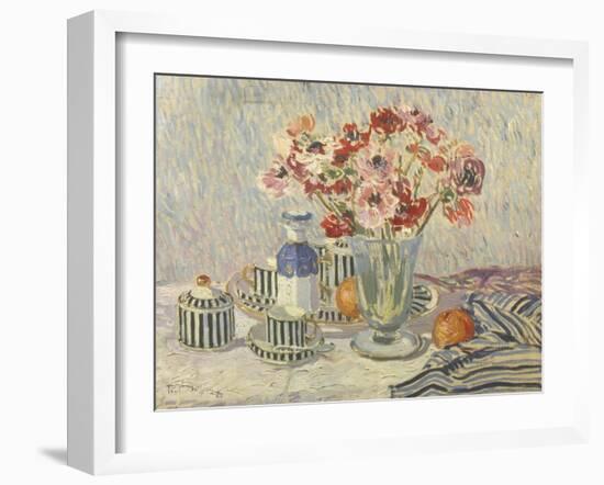 Still Life with Anemones-Paul Mathieu-Framed Giclee Print