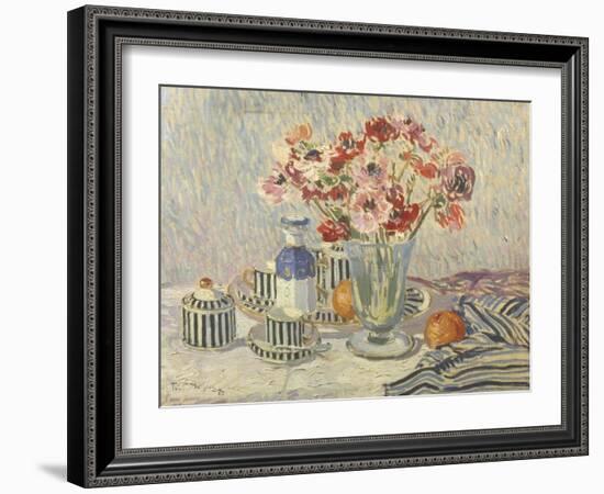 Still Life with Anemones-Paul Mathieu-Framed Giclee Print