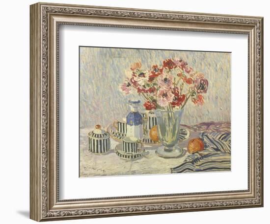 Still Life with Anemones-Paul Mathieu-Framed Giclee Print