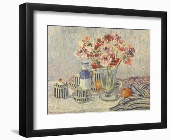 Still Life with Anemones-Paul Mathieu-Framed Giclee Print