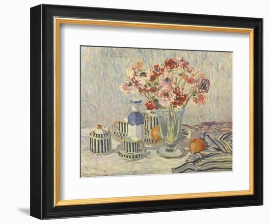 Still Life with Anemones-Paul Mathieu-Framed Giclee Print