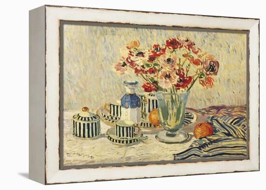 Still Life with Anemones-Paul Mathieu-Framed Premier Image Canvas