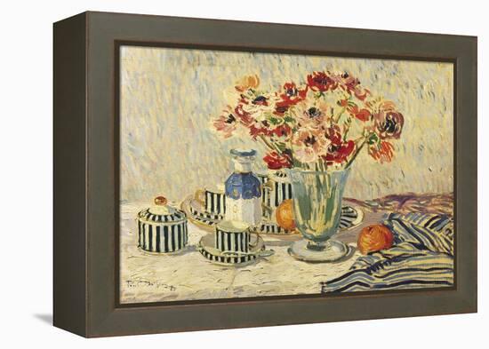 Still Life with Anemones-Paul Mathieu-Framed Premier Image Canvas