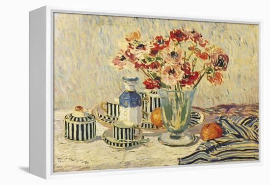 Still Life with Anemones-Paul Mathieu-Framed Premier Image Canvas