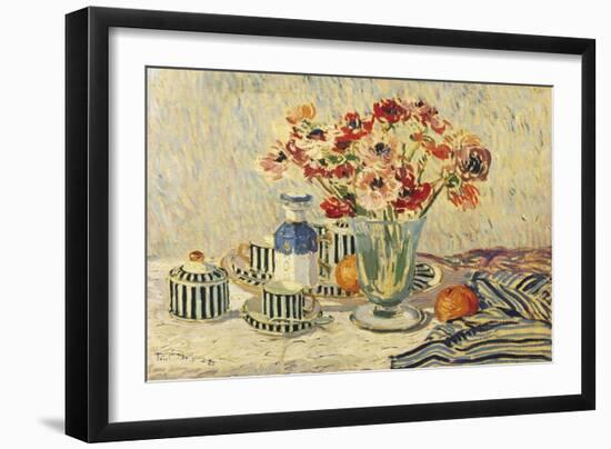 Still Life with Anemones-Paul Mathieu-Framed Giclee Print