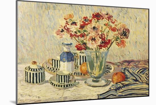 Still Life with Anemones-Paul Mathieu-Mounted Giclee Print