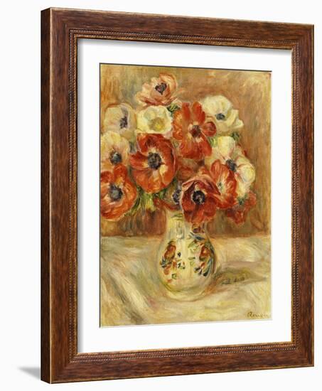 Still Life with Anemones-Pierre-Auguste Renoir-Framed Giclee Print