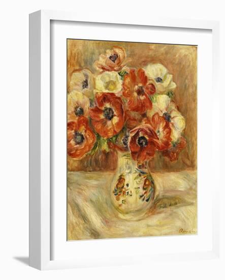 Still Life with Anemones-Pierre-Auguste Renoir-Framed Giclee Print