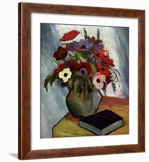 Still life with Anenomes-Auguste Macke-Framed Giclee Print