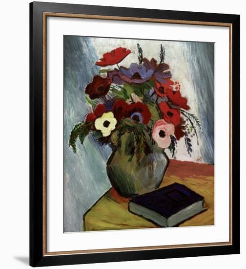 Still life with Anenomes-Auguste Macke-Framed Giclee Print