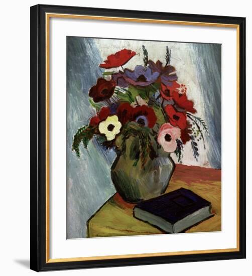 Still life with Anenomes-Auguste Macke-Framed Giclee Print