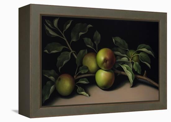 Still Life with Apple Branch, 2018 (oil on linen)-Catherine Abel-Framed Premier Image Canvas