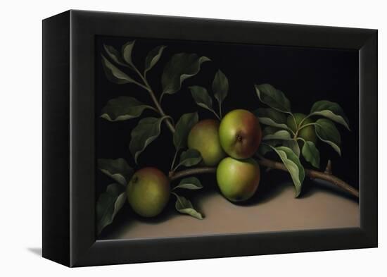 Still Life with Apple Branch, 2018 (oil on linen)-Catherine Abel-Framed Premier Image Canvas