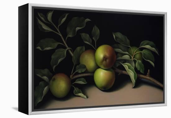 Still Life with Apple Branch, 2018 (oil on linen)-Catherine Abel-Framed Premier Image Canvas