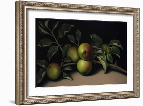 Still Life with Apple Branch, 2018 (oil on linen)-Catherine Abel-Framed Giclee Print