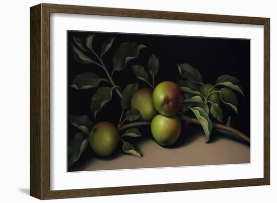 Still Life with Apple Branch, 2018 (oil on linen)-Catherine Abel-Framed Giclee Print