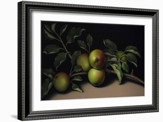 Still Life with Apple Branch, 2018 (oil on linen)-Catherine Abel-Framed Giclee Print