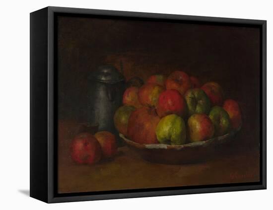 Still Life with Apples and a Pomegranate, 1871-1872-Gustave Courbet-Framed Premier Image Canvas