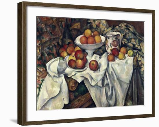 Still Life with Apples and Oranges, about 1895/1900-Paul Cézanne-Framed Giclee Print