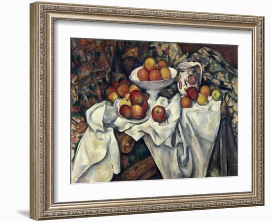 Still Life with Apples and Oranges, about 1895/1900-Paul Cézanne-Framed Giclee Print