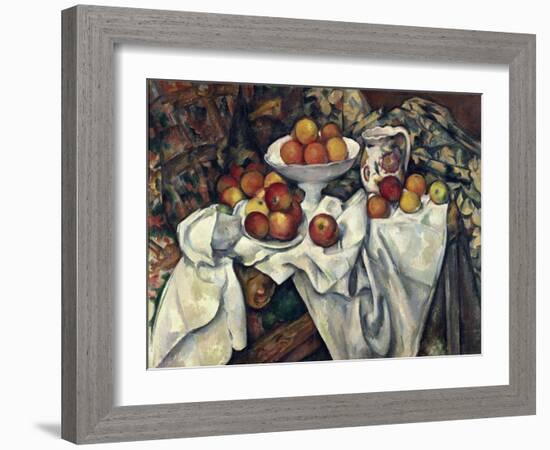 Still Life with Apples and Oranges, about 1895/1900-Paul Cézanne-Framed Giclee Print