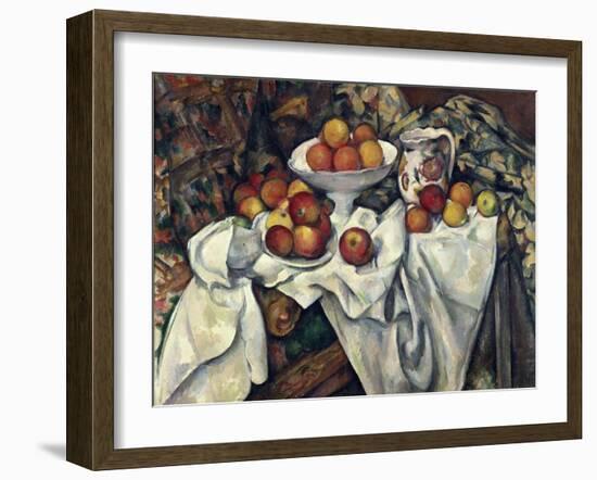 Still Life with Apples and Oranges, about 1895/1900-Paul Cézanne-Framed Giclee Print