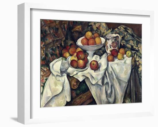 Still Life with Apples and Oranges, about 1895/1900-Paul Cézanne-Framed Giclee Print