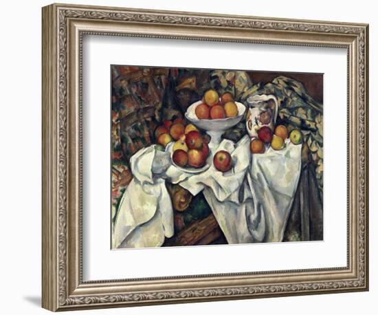 Still Life with Apples and Oranges, about 1895/1900-Paul Cézanne-Framed Giclee Print