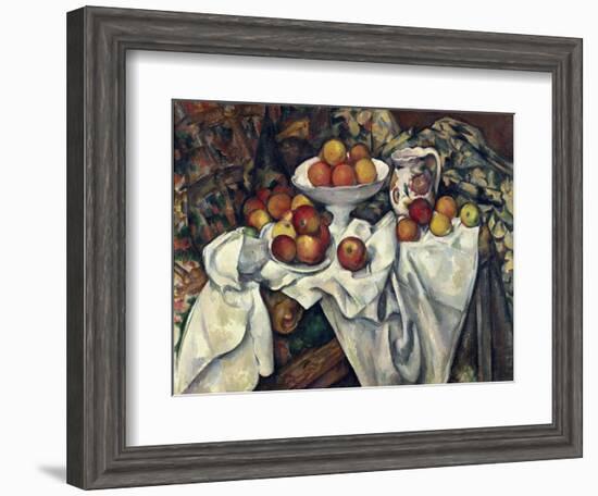 Still Life with Apples and Oranges, about 1895/1900-Paul Cézanne-Framed Giclee Print