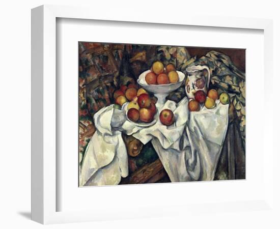 Still Life with Apples and Oranges, about 1895/1900-Paul Cézanne-Framed Giclee Print