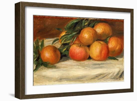 Still Life with Apples and Oranges, C.1901-Pierre-Auguste Renoir-Framed Giclee Print