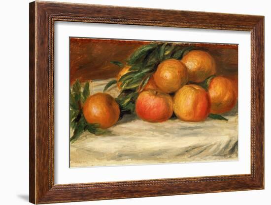 Still Life with Apples and Oranges, C.1901-Pierre-Auguste Renoir-Framed Giclee Print