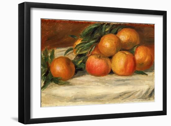Still Life with Apples and Oranges, C.1901-Pierre-Auguste Renoir-Framed Giclee Print