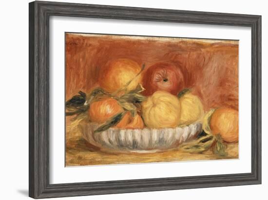 Still-Life with Apples and Oranges; Nature Morte Aux Pommes Et Oranges, Late 1890's-Pierre-Auguste Renoir-Framed Giclee Print